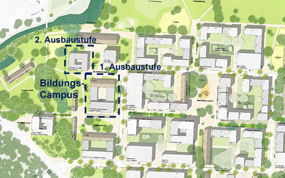 Kartenansicht des neuen Hochschul-Campus in Gütersloh