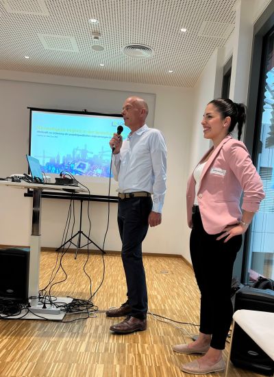 Andreas Klein und Sheila Gholami beim AfterWork Holm 2023